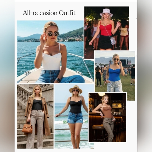 Popilush Women's Red Corset Cowl Neck Shapewear Tummy Control Bodysuit Size XXL - Picture 2 of 11